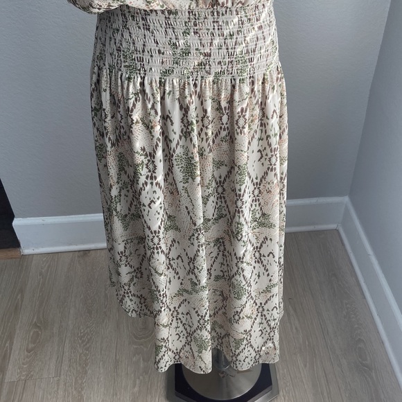 Ramy Brook Midi Dress With Flutter Sleeves And Smocked Waist - Picture 6 of 12